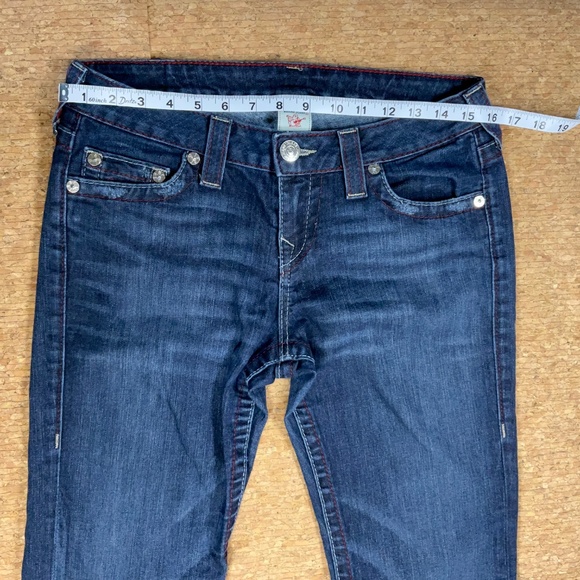 True Religion Bootcut Jeans Women’s Sz 29 Made in USA Dark Wash Flare Denim Y2K - Picture 9 of 12